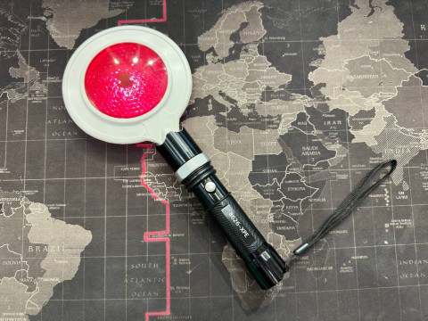 Жезл регулювальника зі стробоскопом, світлодіодний, сигнальний, з підсвічуванням, для дорожньої безпеки, довжина 30 см