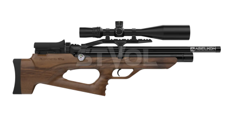 Пневматична редукторна PCP гвинтівка Aselkon MX10 Wood, кал.4.5, дерево