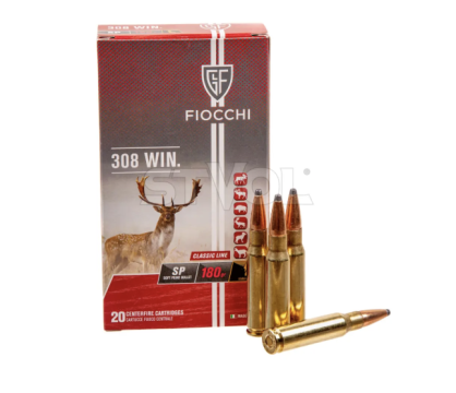 Патрон нарізний Fiocchi .308 Win, SP, 180 GR (11,7 г)
