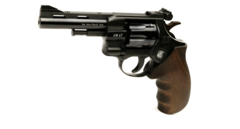 Револьвер под патрон флобера Weihrauch HW4, кал.4, 4" Wooden grip