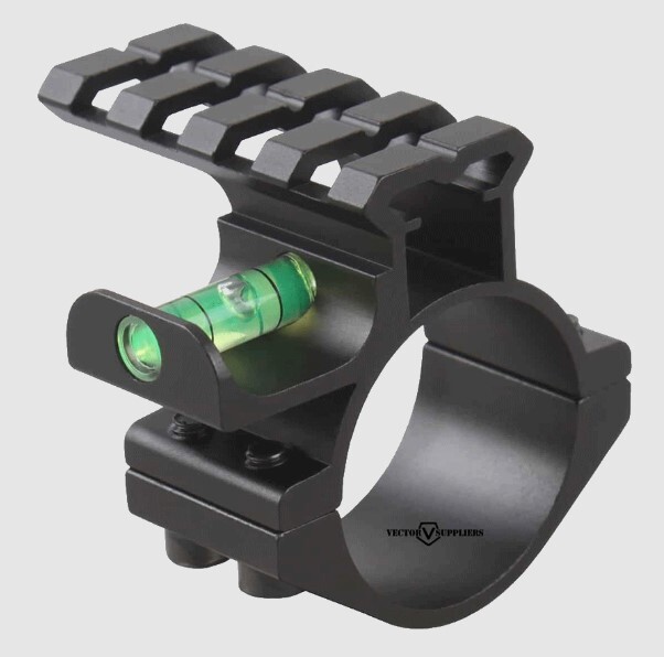 Кольцо Vector Optics 30/25,4 мм с пузырьковым уровенем и планкой Пикатинни сверху