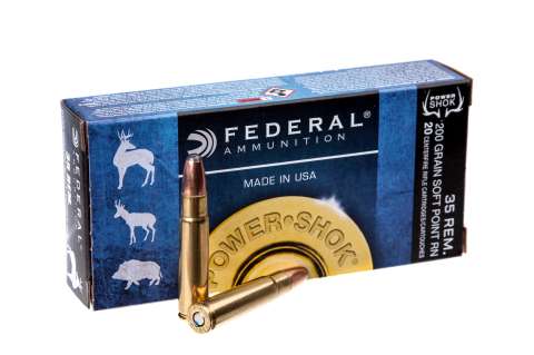 Патрон нарезной Federal, Power shok, 35 Rem, пуля 200Gr (12,96 г) SPRN