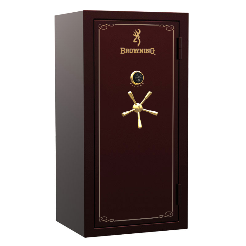 Сейф BROWNING "Silver" 153х79х65 багровый двухцв., зол. ручки, эл.замок, Pointer