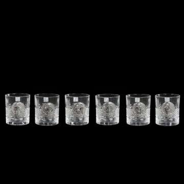 Набір для віскі Boss Crystal "Казаки ", 6 бокалів, накладки срібло