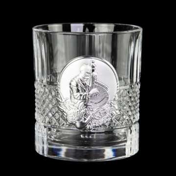 Набір для віскі Boss Crystal "Казаки ", 6 бокалів, накладки срібло