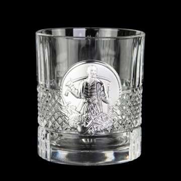 Набір для віскі Boss Crystal "Казаки ", 6 бокалів, накладки срібло