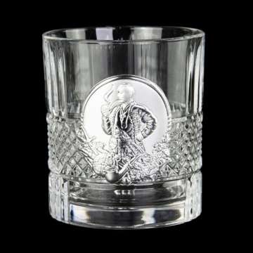 Набір для віскі Boss Crystal "Казаки ", 6 бокалів, накладки срібло
