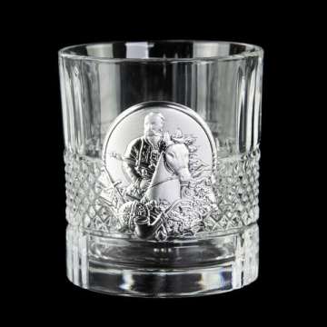 Набір для віскі Boss Crystal "Казаки ", 6 бокалів, накладки срібло