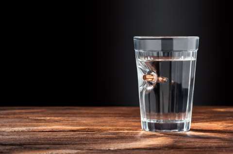 Стакан гранований з кулею