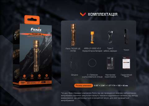 TK20RUEcamo Ліхтар тактичний Fenix TK20R UE, камуфляж