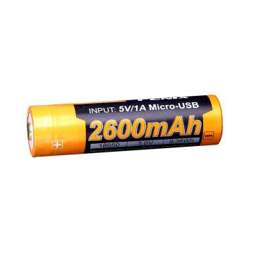 ARB-L18-2600U Акумулятор 18650 Fenix (2600 mAh) Li-ion micro usb зарядка