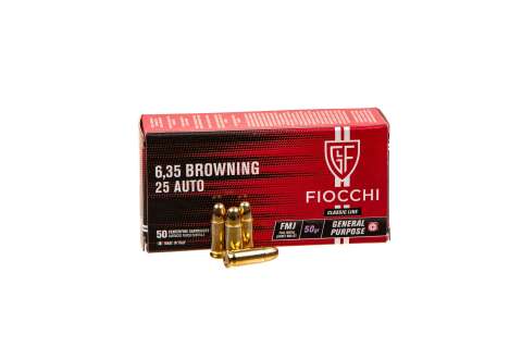 Патрони нарізні Fiocchi 6.35 Browning/25 AUTO FMJ 50Gr (3.24 г)