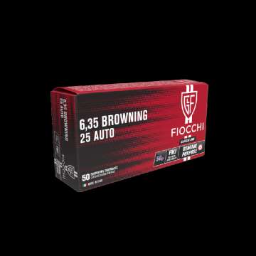 Патрони нарізні Fiocchi 6.35 Browning/25 AUTO FMJ 50Gr (3.24 г)