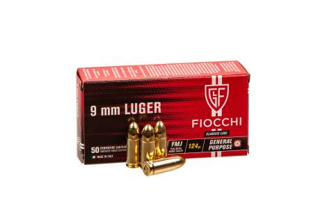Патрони нарізні Fiocchi 9х19 Luger FMJ 124Gr (8.04 г)
