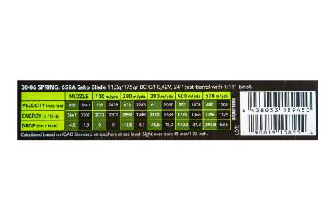 Набої нарізні Sako Powehead Blade 30-06 175Gr (11,3 г)