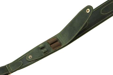 Ремінь для рушниці шкіряний нековзний з патронташем Artipel