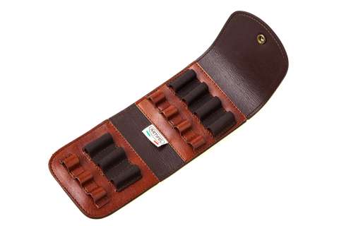 Патронташ зі шкіри 4 + 3 еластичних відділеня Artipel