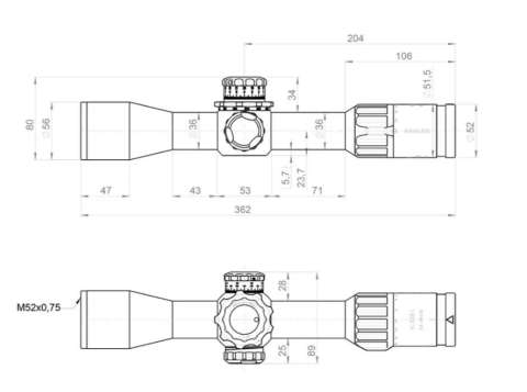 Приціл оптичний KAHLES K328i DLR CCW 3.5-28x50 (36 мм) illum. Skmr4+ w-left FFP