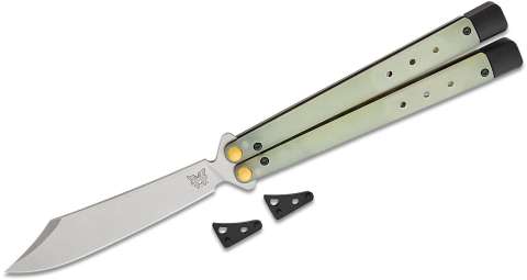Ніж Benchmade "Necron", balisong, jade G10