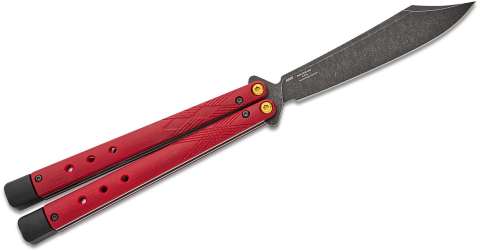 Ніж Benchmade "Necron", balisong, ruby red G10