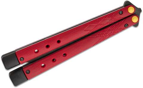 Ніж Benchmade "Necron", balisong, ruby red G10
