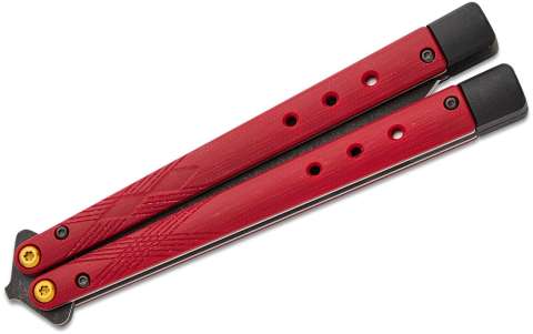 Ніж Benchmade "Necron", balisong, ruby red G10