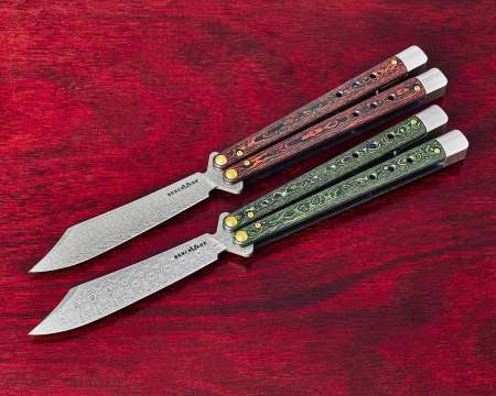 Ніж Benchmade "Necron Limited", balisong, monarch dama,jungle wear fat carbon