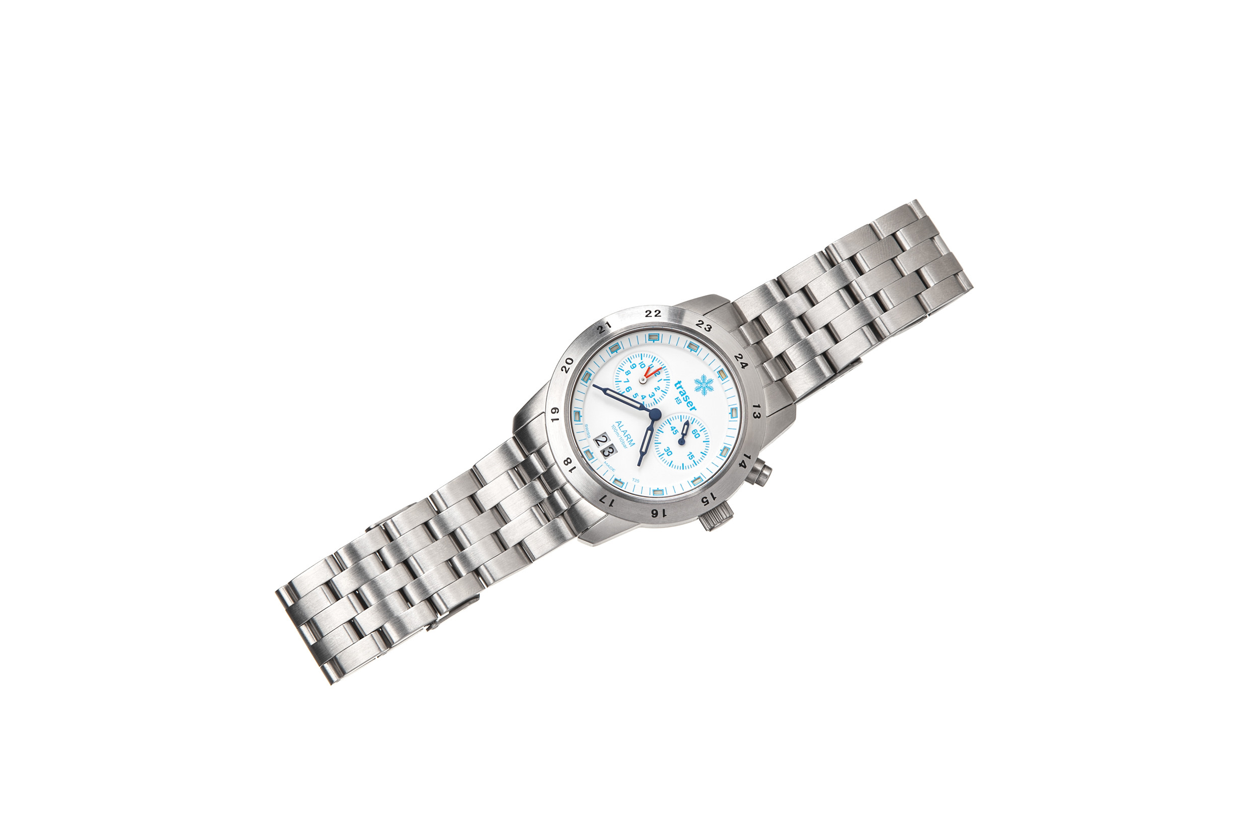 Часы Traser Classic Alarm BD Pro "Winter" сталь