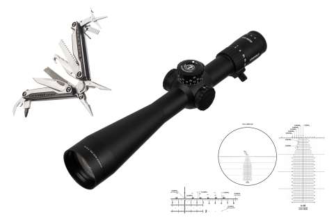 Комплект: Приціл оптичний Leupold Mark 5HD  + Мультитул Leatherman Charge TTi Plus