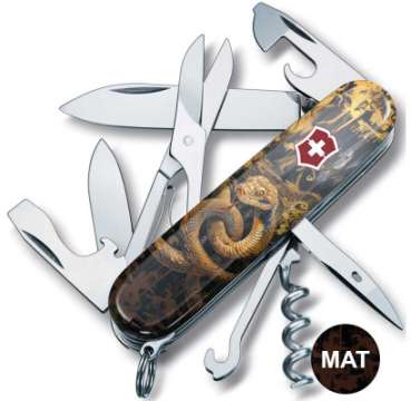 Ніж Victorinox Swiss Army Climber Zodiac Золота дерев'яна змія