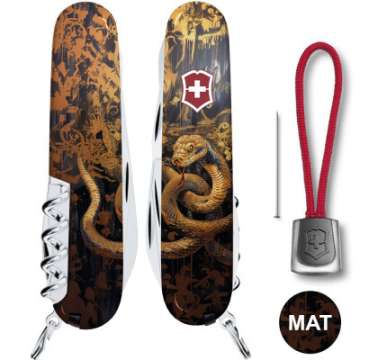 Ніж Victorinox Swiss Army Climber Zodiac Золота дерев'яна змія