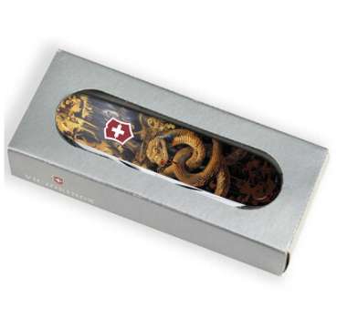 Ніж Victorinox Swiss Army Climber Zodiac Золота дерев'яна змія