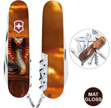 Ніж Victorinox Swiss Army Climber Zodiac Золота дерев'яна змія