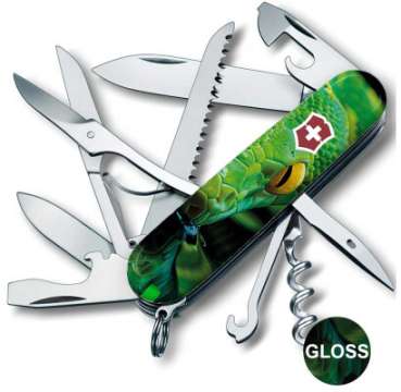 Ніж Victorinox Swiss Army Huntsman Zodiac Зелена дерев'яна змія