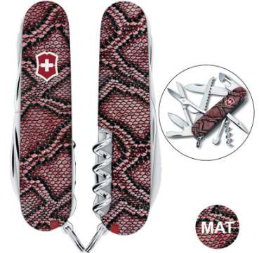 Ніж Victorinox Swiss Army Huntsman Design Принт Шкіра пітона