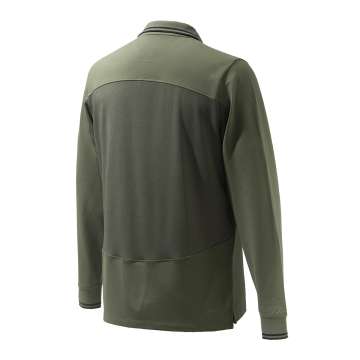Футболка мужская с длинным рукавом Airmesh Polo LS "Beretta"  (олива)