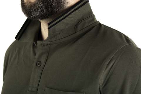 Футболка мужская с длинным рукавом Airmesh Polo LS "Beretta"  (олива)