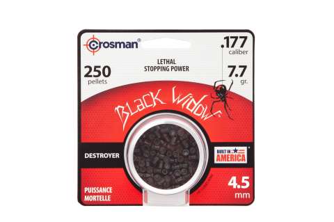 Кульки для пневматичних гвинтівок Crosman Black Widow 0.49 г, кал.177(4.5 мм), уп. 250 шт.