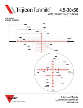 Приціл оптичний TRIJICON Tenmile 4.5-30x56 (34 мм) Red/Green MRAD illum. Precision Tree FFP