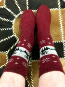 Красные Ангоровые Женские Носочки - Приятный Подарок Любимой