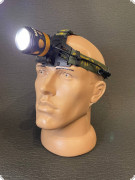 НАЛОБНИЙ ЛІХТАР ІЗ ЧЕРВОНИМ МАЯЧКОМ НА ПОТИЛИЦІ