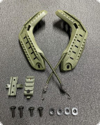 Комплект кріплень-рейок на шолом Fast Better Tactical Experience, олива