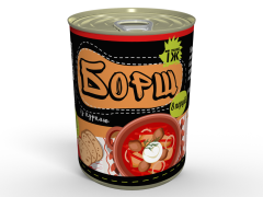 Консерва Сублімований Український Борщ з Куркою Швидкого Приготування Сухий Суп Memorableua 8 Порцій (2 л)