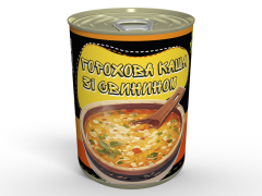 Консерва Каша Горохова зі Свининою - Готова Страва До Вживання - Розігрій Та Їж