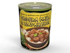 М'ясна Консерва Рисова Каша Гурман З Бараниною І Білими Грибами - Готова Страва, Розігрій І Їж