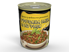 М'ясна Консерва Гречана Каша Гурман з Куркою І Білими Грибами - Готова Страва, Розігрій І Їж