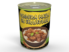 М'ясна Консерва Рисова Каша з Індичкою - Готова до Вживання, Розігрій та Їж