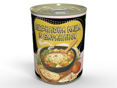 М'ясна Консерва Пшенична Каша Із Бараниною - Готова Страва До Вживання, Розігрій та Їж