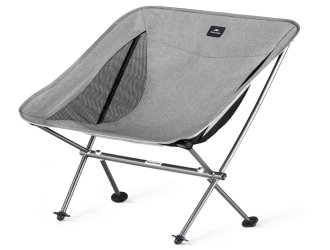 Стілець складаний ультралегкий Naturehike CNK2450JJ015 Stellaluna L04, розмір М, алюміній, сірий