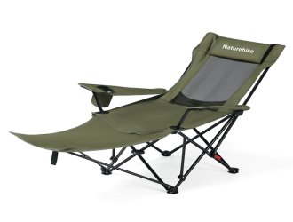 Крісло-шезлонг складане Naturehike CNK2550JJ023 Nightfall T05, сталь, оливкове